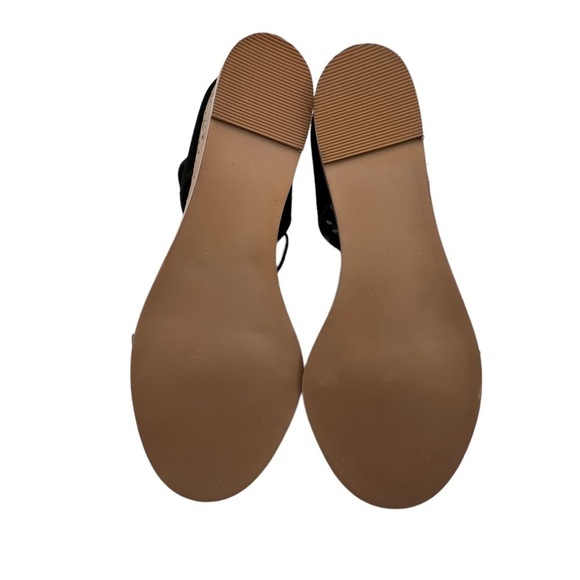 Black Cork Wedge Loraine Leather Lace Up Sandals Size 7 1/2 Women's - Picture 8 of 8